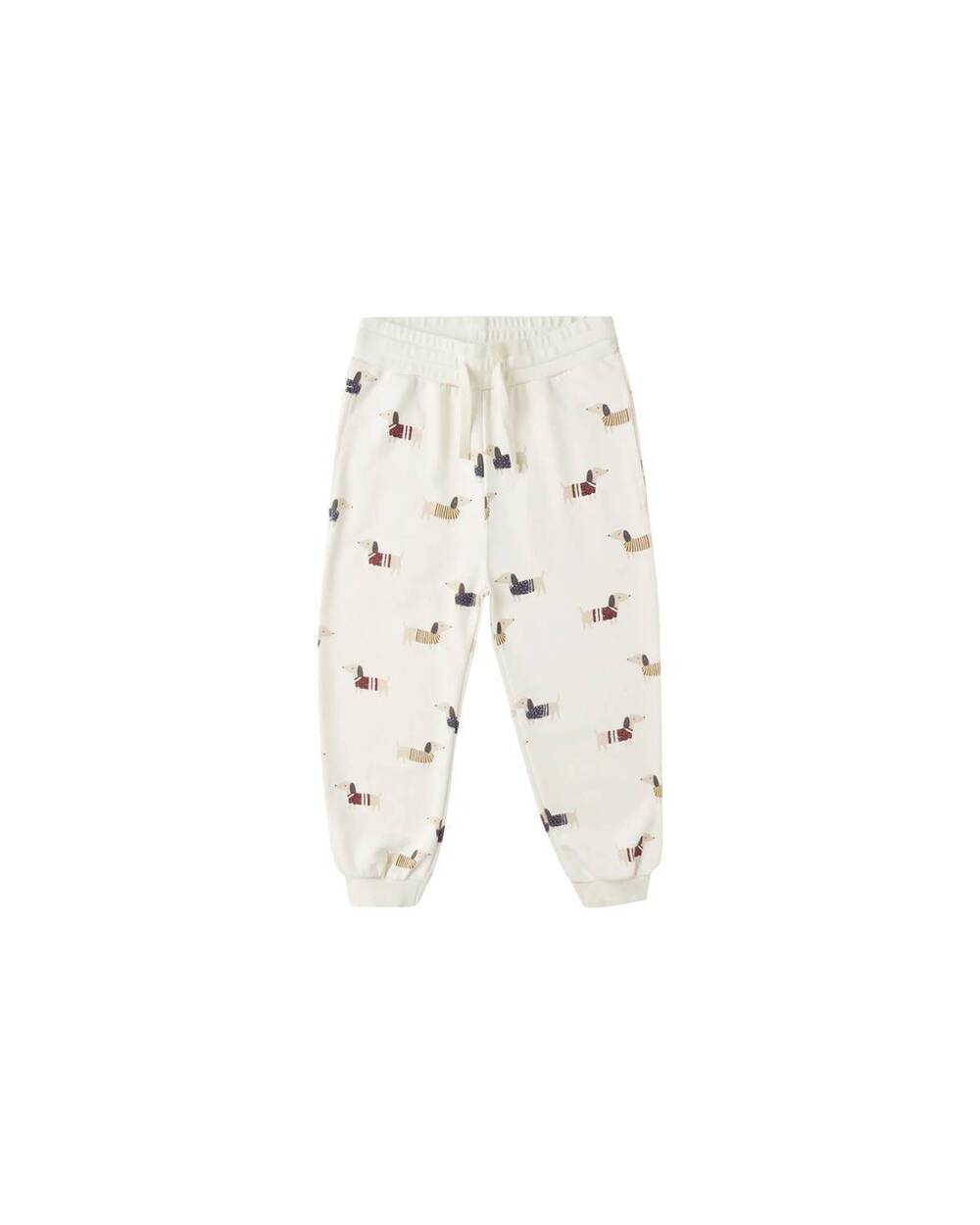 NEW RYLEE + CRU kid's dachshund jogger sweatpants in natural